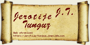 Jerotije Tunguz vizit kartica
